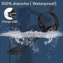 Charger l'image dans la galerie, Sextoys plug anal - 5 EN 1 APP Masseurs de Prostate Vibrant avec Anneaux de Pénis - 10 Modes de Vibration -Télécommandé -Jouets Sexuels pour la Stimulation Anale Couple, Étanche