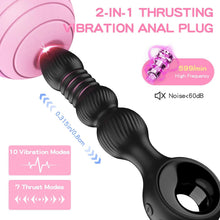 Charger l'image dans la galerie, Perles Anales-Wordone Plugs Anals Vibrants avec 10 Vibrations&amp;7 Poussées, Masseur de Prostate, Jouet Anal pour Adulte, Jouets Sexuels pour Mâles, Vibromasseur Point G Bullet pour Hommes&amp;Femmes