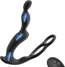 Charger l'image dans la galerie, Vibromasseurs anaux à 3 moteurs pour la stimulation de la prostate chez l'homme, avec anneau pénien, plug anal, jouets sexuels, vibromasseurs, godes, jouets sexuels en silicone pour hommes et femmes