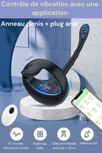 Charger l'image dans la galerie, Sextoys plug anal - 5 EN 1 APP Masseurs de Prostate Vibrant avec Anneaux de Pénis - 10 Modes de Vibration -Télécommandé -Jouets Sexuels pour la Stimulation Anale Couple, Étanche