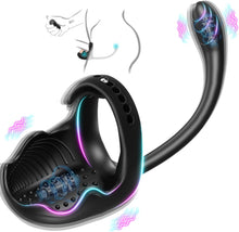 Charger l'image dans la galerie, Anneau pénien rumly à 360 ° avec stimulateur de balle et masseur de prostate