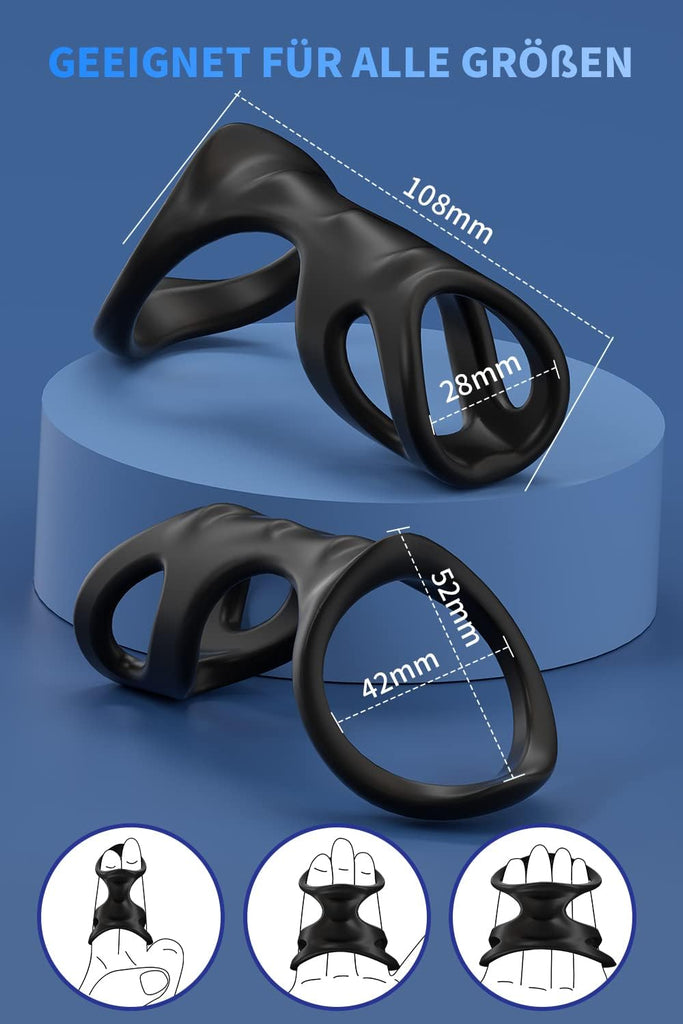 Anneaux de Pénis pour Homme Couples, Anneau Pénien Homme en Silicone, Silicone Anneaux Péniens Jouets Sexuels Pour Améliorer les Performances Sexuelles, Plus Dur et Plus Fort