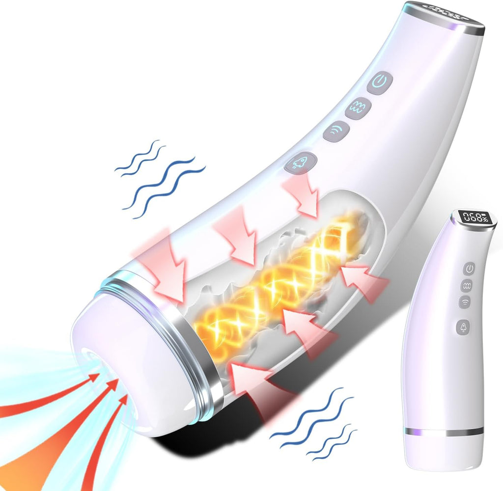 Appareil Masturbateur Cup, Stimulateur Masculin avec Succion Automatique, 10 vibrations et 7 modes d'aspiration, Jouet Sexuel en Silicone pour la Stimulation du Pénis Oral, Sex Toys pour Hommes