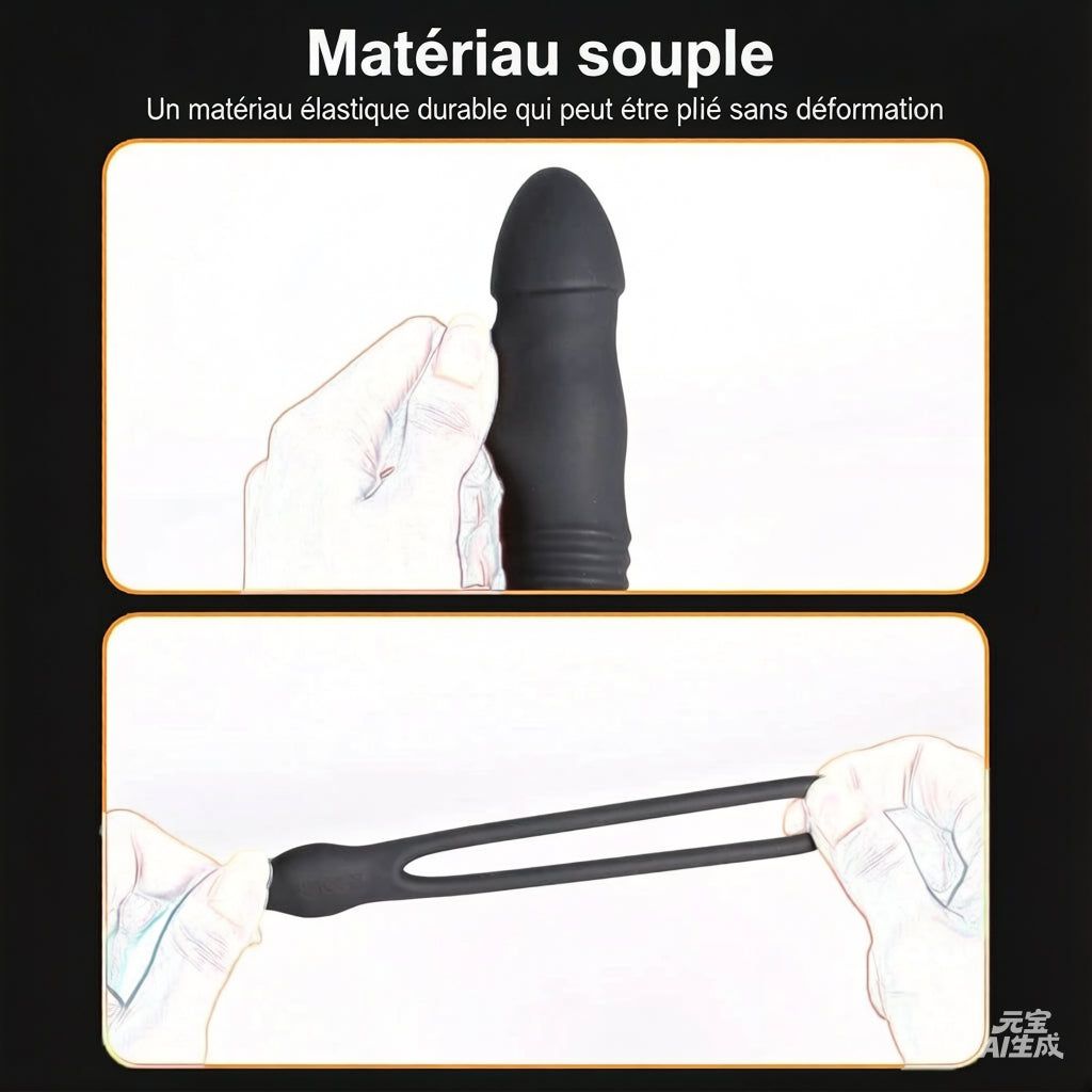 Stimulateur de prostate masculin, appareils de massage, vibromasseurs anaux avec anneau pénien, télécommande, vibromasseur télescopique avec 3 modes de vibration + 3 modes de poussée, plug anal, gode, jouets sexuels pour hommes