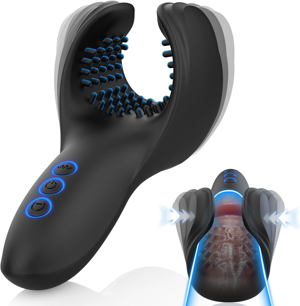 Vibromasseur Pour Hommes Sex Toys, Vibromasseurs Sex Toýs Couple - Masturbateurs Masculins Mains Libres avec 10 Modes Morsure et de Vibration, Sextoy Homme Sex Toýs Homme Suceur Sextoys