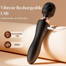 Charger l'image dans la galerie, Vibromasseurs Feminin Vibrant à Double Embout Sextoy Silencieux Vibrator | 12 Modes Vibration &amp;Tête Flexible Vibromasseur Sex Toys, Sextoyse Femme Couple Plaisir Clitoridienne, Gode Vibro-masseur Sex