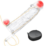 Gaines Pour Pénis, Extenseur De Pénis avec 10 Modes de vibration Pénis Anneau, Jouets Sexuels Manchon Pénis avec télécommande pour Améliorer l'érection et retarder l'éjaculation, Sex toys pour Homme