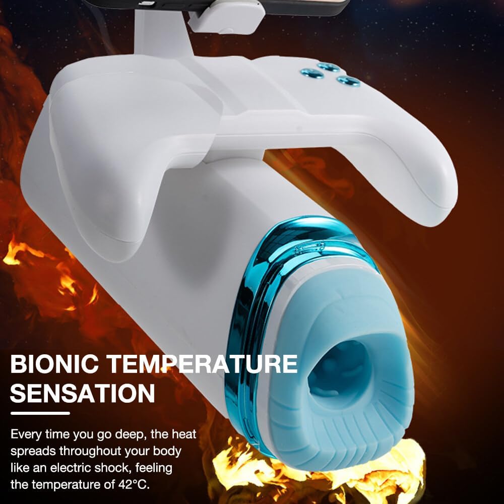 Masturbateurs Masculin, Masturbâteur Homme Mains Libres avec 10 modes de vibrations télescopiques, Masturbateur Automatique Sextoys Homme Orale Erotique