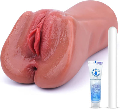 2 EN 1 Masturbeuse Homme Masturbateur Réaliste, Poche Chatte Réaliste Vaginette Silicone Anal Sex Toy Masturbateurs Masculins Sextoyse