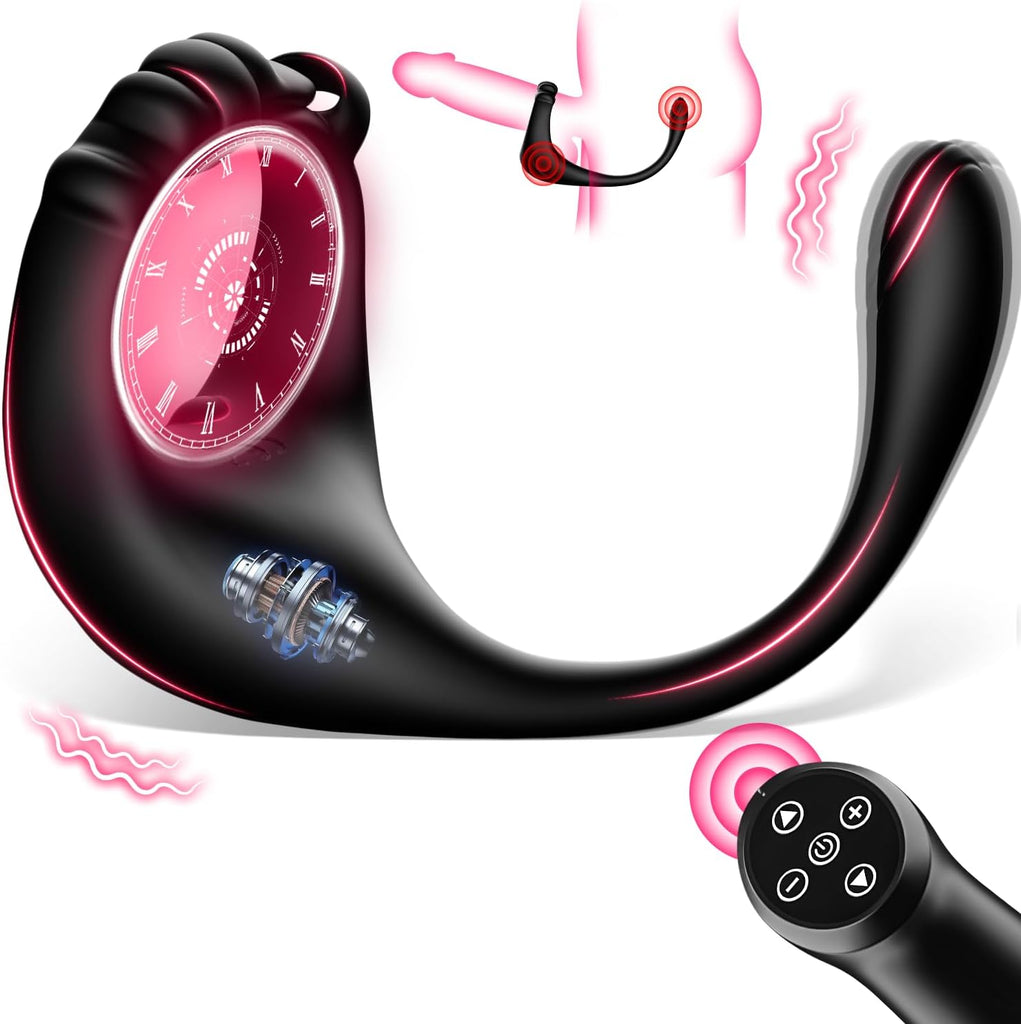 Plug Anale,Prostate Homme Sex Toýs Anals- Prostate Stimulant Vibrant avec 10 Modes, Gode Plug Anal Vibrant Anneau Vibrant Pénis Homme, Vibromasseurs Homme à Distance Sextoy Homme Couple Plaisir