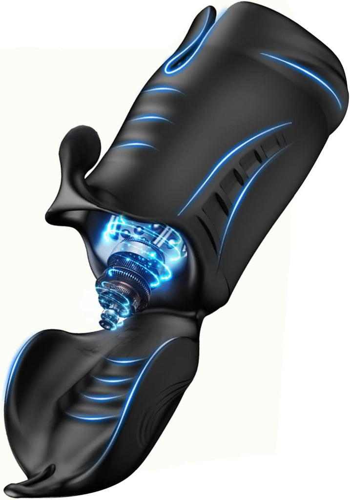 Vibromasseur Penis Electrique 3 en 1 avec 10 Modes de Vibration, Les derniers moteurs doubles et de nombreuses options d’exercice