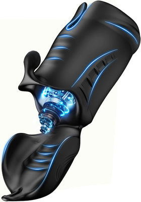 Vibromasseur Penis Electrique 3 en 1 avec 10 Modes de Vibration, Les derniers moteurs doubles et de nombreuses options d’exercice