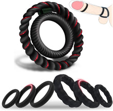 Charger l'image dans la galerie, Anneau Penien - Anneau Homme 7 Pièces Sex Toýs Homme Couple Anneaux de Pénis Jouet Sexualité Couple Sex Toys Jouet Adulte Sextoys Couple Plaisir Jeux Sexuelle Adulte Couple, Plus Dur et Plus Fort