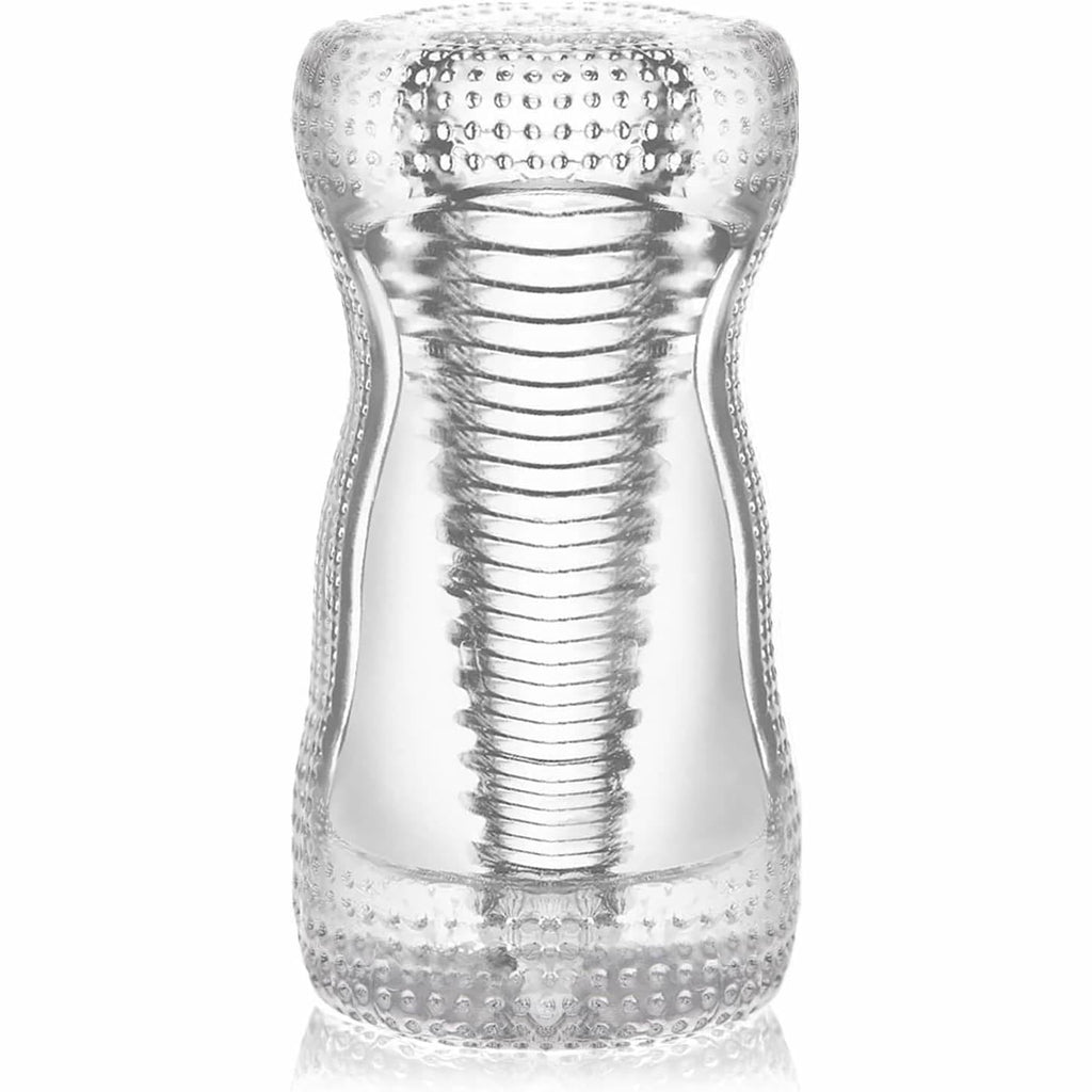 Masturbâteur pour Homme, Coupe du Masturbateur Masculin Transparent Érotiques Entraîneur de Pénis, Cavité Buccale Vaginal Texture 2 Trous Masturbâteurs Jouet Sexuel pour Homme