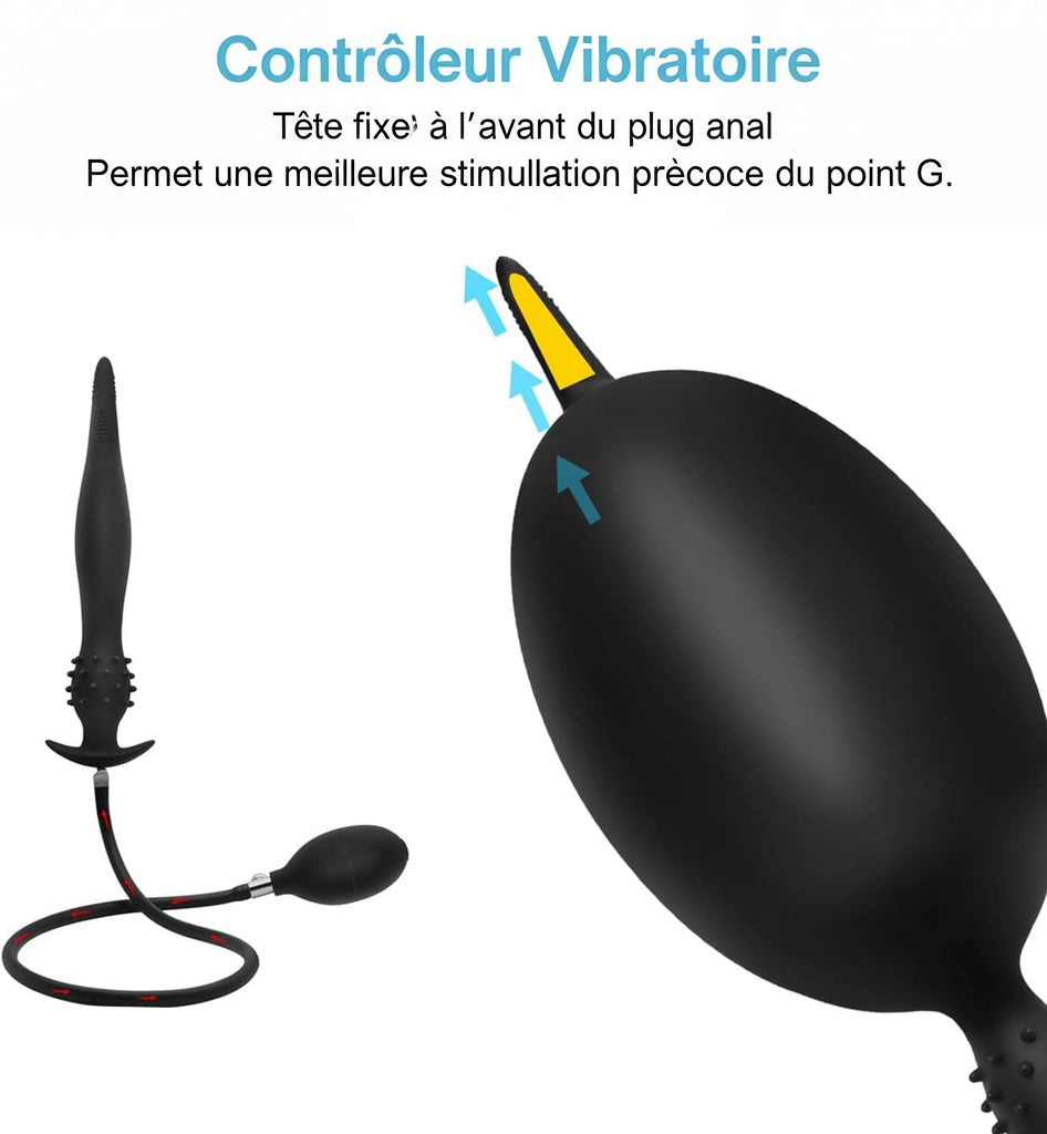 Plug anal gonflable géant 26 cm avec pompe, gode ceinture réglable, boules anales et écarteur anal, jouet sexuel SM extrême pour couples, femmes et hommes