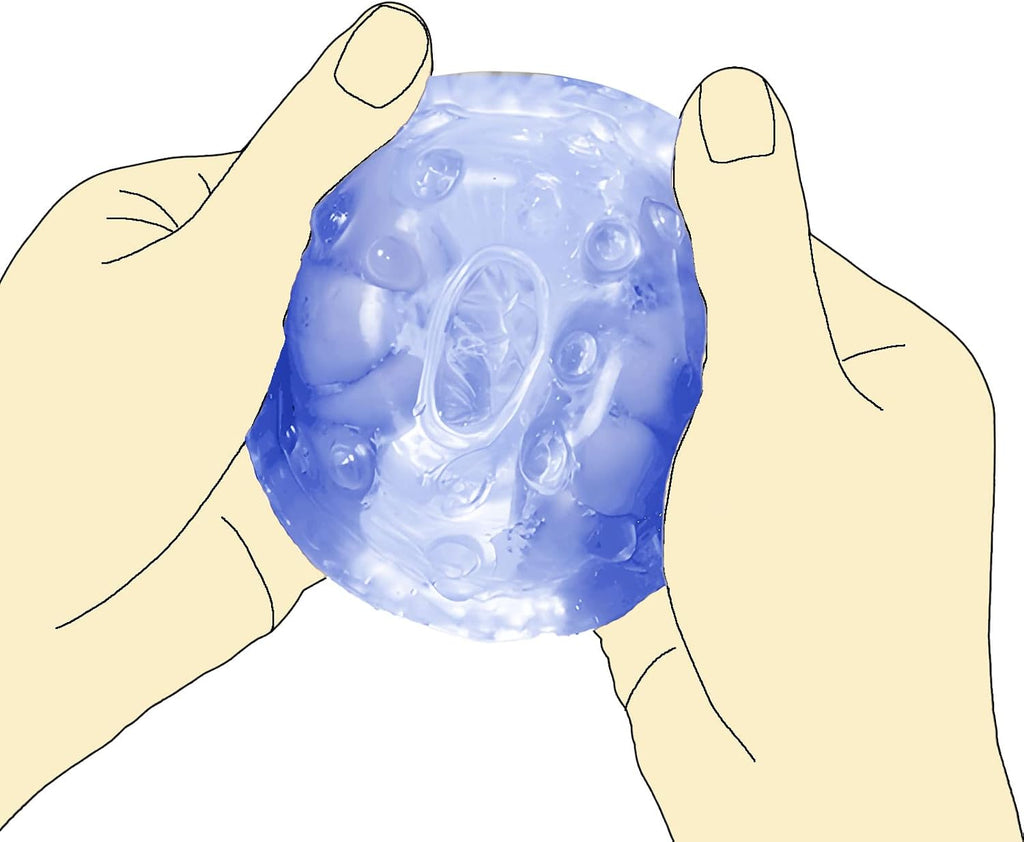 Trainer D'Endurance en Silicone Bleu Doux avec Plusieurs Petits Trous pour Une Prise Facile De L'éQuipement De Remise en Forme