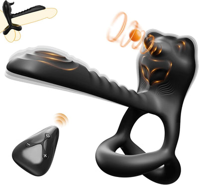 Anneau Penien - Anneau Homme Vibrant Sex Toýs Femme Homme, 12 Modes Sextoyse Homme Sex Toys, Anneaux de Pénis Sextoyse Couple Plaisir, Sex Toyspour Pour Homme, Anneau Vibrant Pénis Clitoridienne