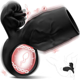 Anneau Penien - Anneau Homme Gainespour Pénis avec Langue léchant le Clitoris，9 Vibrant Modes Sextoyse Couple Plaisir,Vibromasseur Sex toýs Homme Femme ，Jouet Sexualité Adulte Couple，Sex Toys