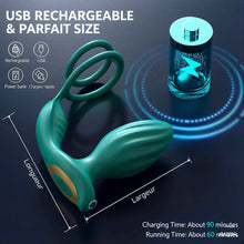 Charger l'image dans la galerie, Vibromasseur anal rotatif à 360° avec fonction de massage de la prostate et télécommande via application, plug anal vibrant avec 9 modes de vibration et 9 modes de rotation, anneaux péniens en silicone et vibromasseurs anaux