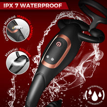 Charger l'image dans la galerie, 3 in 1 Dual Motors Cock Ring Prostate Massager Anal Vibrator with 9 Modes
