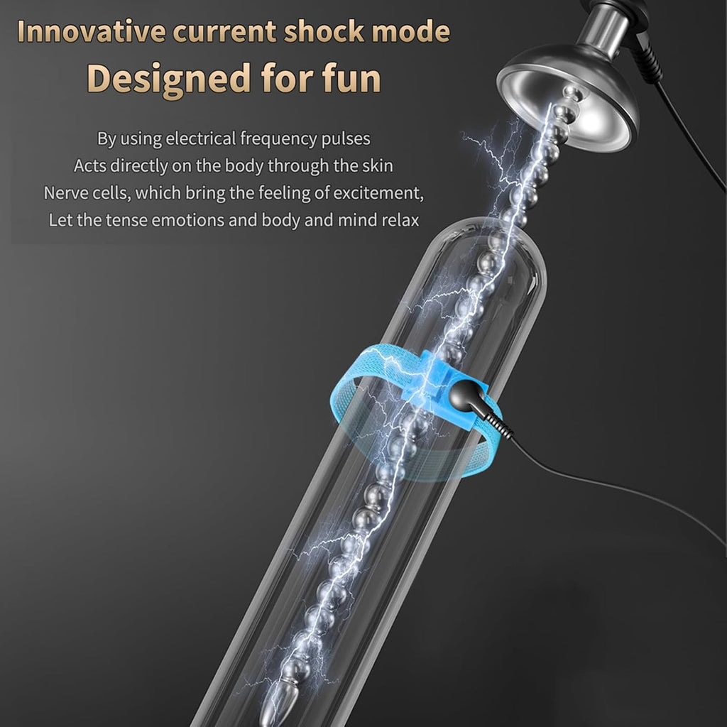 Kit de dilatateur urétral électrique avec anneau pénien et sonde de stimulation, 8 modes