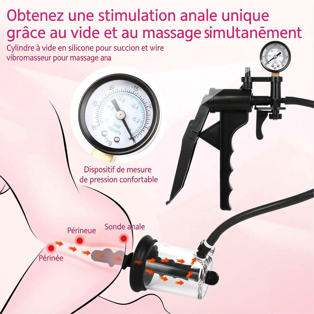 Plug anal dilatateur avec pompe à vide, dilatateur anal, stimulateur anal et vaginal, plug anal dilatateur