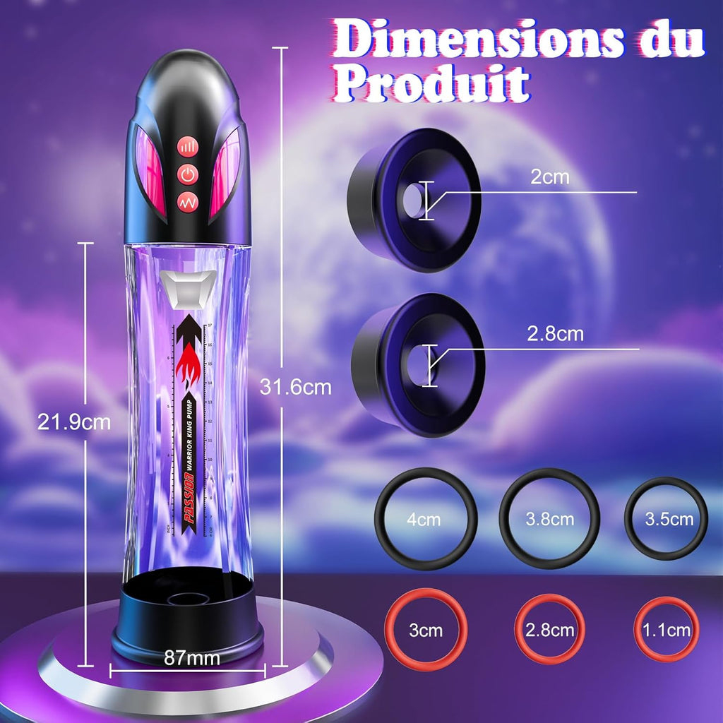 Pompe à Pénis Sex Toýs Homme - Pompe d'agrandissement du Pénis avec 4 Pression et 4 Modes D'aspiration,Pompe à Pénis Électrique Masturbateurs Masculins Sex Toys pour Hommes Pompe a Pénis pour Homme