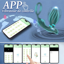Charger l'image dans la galerie, Plug Anus Vibromasseurs avec Anneau Pénien Sex Toys - Vibrateur Anal 10 modes, Prostate Vibrant Sex Toýs Couple Homme, Gode Homme pour Gay Sextoyse Couple Plaisir Homme avec Telecommande APP