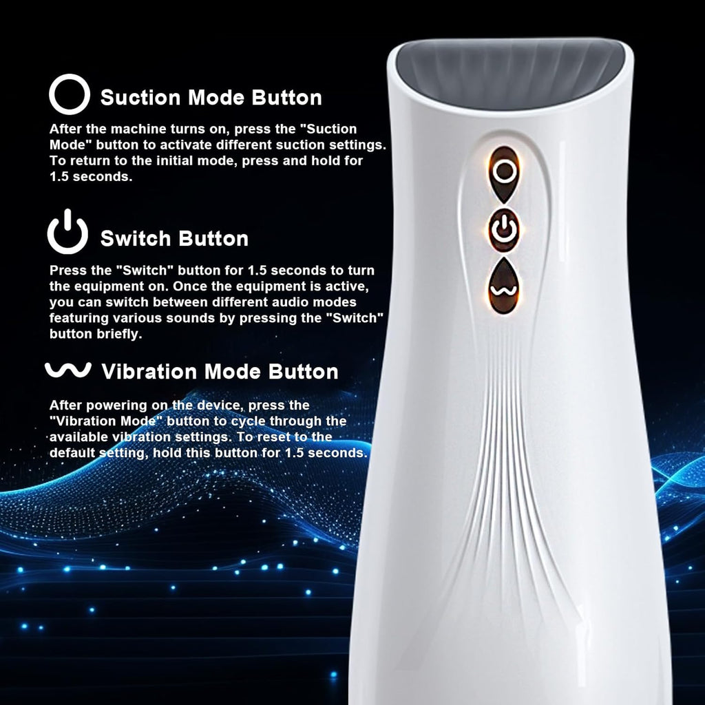 Masturbateurs Masculins Sex Toýs Homme - Masturbateur Homme avec 10 Succion & Vibration & Échappement, Masturbâteur Homme Mains Llibres avec 3D Vaginette Ultra Réaliste, Sex Toys Homme