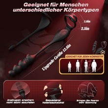 Charger l'image dans la galerie, Plug Anal Vibrant Vibromasseur Sex toýs Homme Masseurs de Prostate Sextoy Homme Sex avec Anneau Pénien Sex Toys Anals Gode Sextoyse Couple Plaisir 9 Mode Télescopique