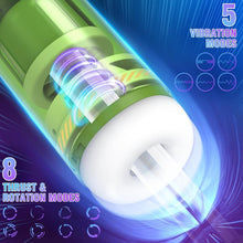 Charger l'image dans la galerie, Masturbateur électrique avec 10 vibrations télescopiques - Fonction de choc rotatif - Jouet sexuel pour les hommes - Jouet sexuel pour homme - Masturbateur de poche avec vagin 3D