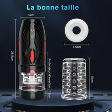 Charger l'image dans la galerie, Masturbateur sex toys vibromasseurs pour homme mains libres avec 7 modes de rotation et fonction choc, masculins masturbeuse orale érotique jouet sexuel, pompe penis