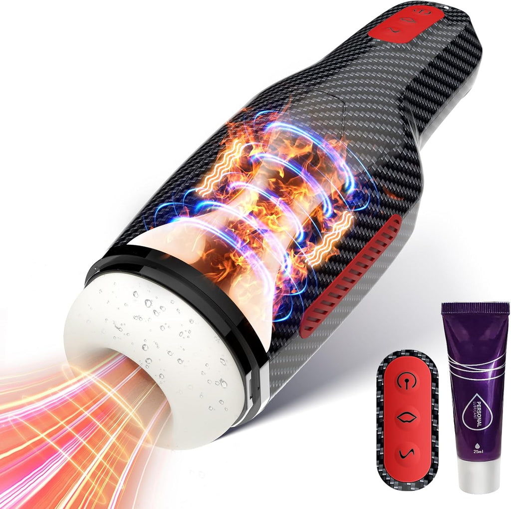 Masturbâteur Homme Sex Toýs Homme - Masturbâteur Homme Mains Libres mains libres 5 modes d'aspiration et 10 modes de vibration,Chauffage vaginal simulé en 3D pour les hommes,Masturbateurs Masculins