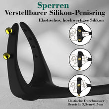 Charger l'image dans la galerie, Anneaux de pénis vibrant stimulation de la prostate, 10 modes de vibration et deux moteurs puissants, En silicone innovant avec un design ajustable