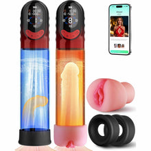 Charger l'image dans la galerie, Pompe à Pénis Sextoyse Homme Sex Toys, APP Pompe à Vide Électrique Manuelle &amp; Automatique avec 8 d'Aspiration Masturbateurs Masculins, Sex Toyspour Pour Homme Masturbateur avec Vaginette Silicone