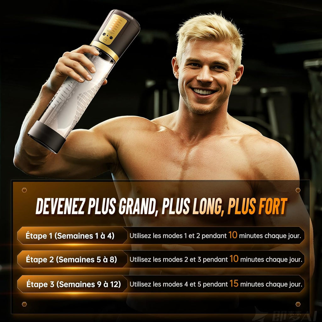 Pompes à Pénis Masturbateur Sex Toýs Homme - Masturbâteur Homme Mains Libres avec 5 Succions et 6 Anneaux Péniens, Pompe a Penisse Électrique pour Agrandir son Pénis Masturbateurs Masculins Sex Toys