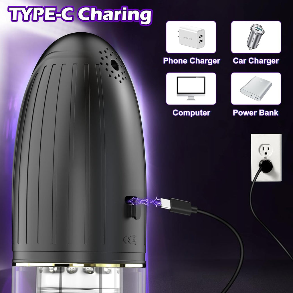 Masturbateur Masculin Électrique Sex Toys - Masturbateur Masculin Automatique avec 10 Modes de Rotation et Modes de Poussée, Masturbateurs de Pénis avec Mode Rafale, Jouet Sexuel Pour Hommes