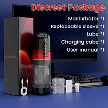 Charger l'image dans la galerie, Masturbeuse, Masturbateur Homme Mains Libres avec Gaine Interne Amovible, Sex Toys Homme avec 7 Fonctions Télescopiques &amp; Rotation &amp; Succion et Vibration, Langue Réaliste &amp; Vaginette Sex Toys