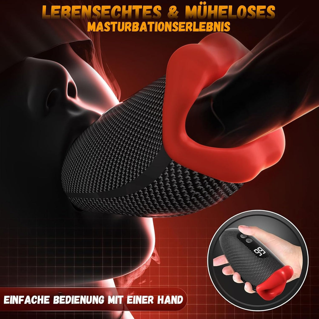 Masturbâteur Homme Mains Libres Masturbeuse, 9X9 Mode de Vibration &Coup-Léchage Masturbateurs Masculins Sextoyse Homme Sex Pénis Sex Toyspour pour Homme Masturbateur