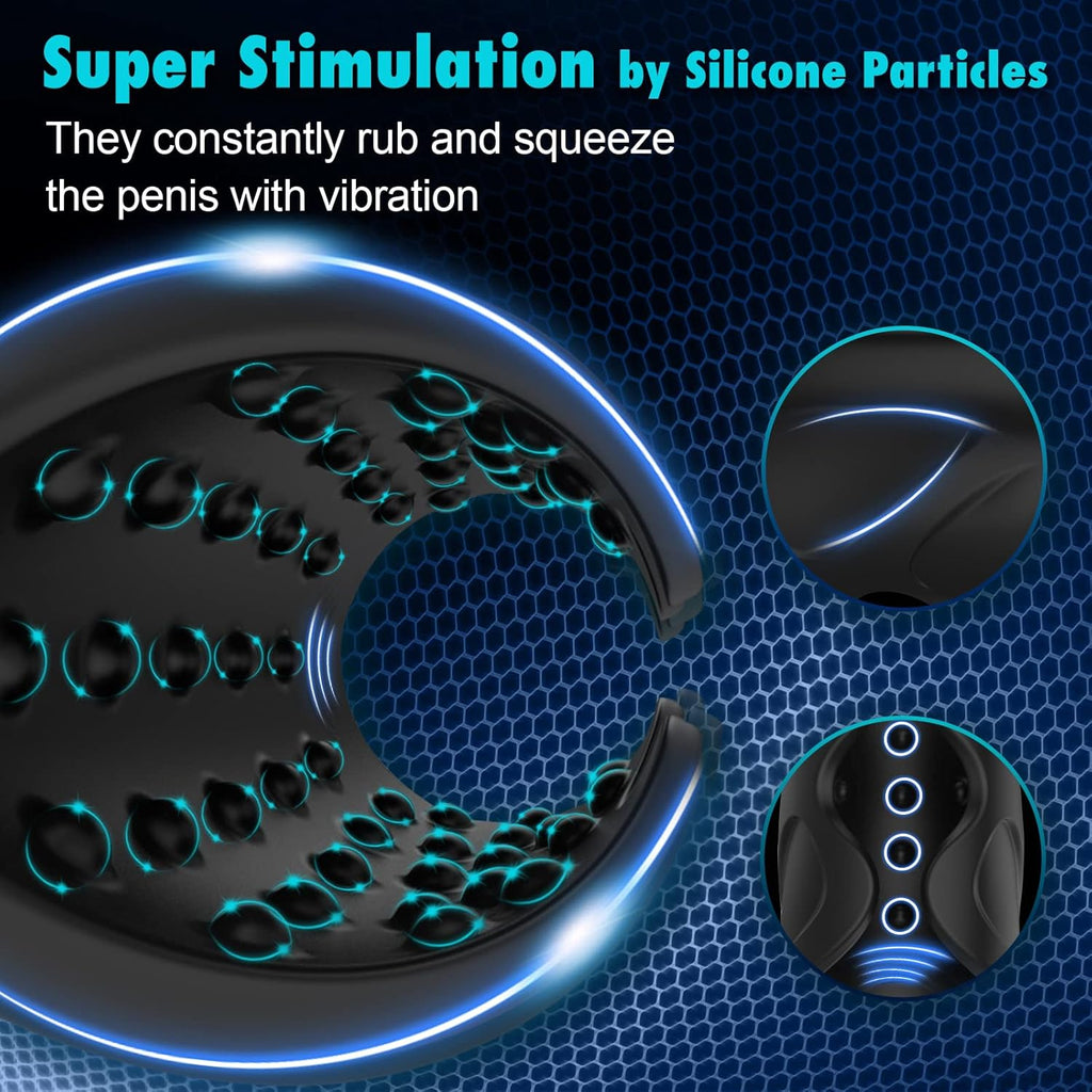 Yoaiv Coupe Masturbation Homme Automatique, Vibromasseur Pénis pour Homme avec 10 Modes de Vibration, Masturbateurs Electriques Entraîneur de Pénis, Homme Relaxe Massage