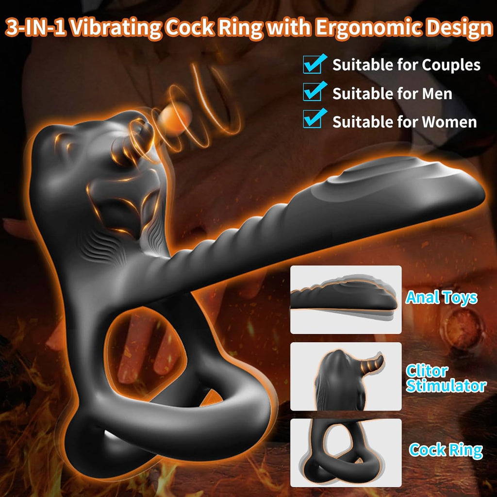 Anneau Penien - Anneau Homme Vibrant Sex Toýs Femme Homme, 12 Modes Sextoyse Homme Sex Toys, Anneaux de Pénis Sextoyse Couple Plaisir, Sex Toyspour Pour Homme, Anneau Vibrant Pénis Clitoridienne
