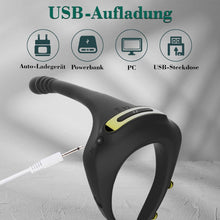Charger l'image dans la galerie, Anneaux de pénis vibrant stimulation de la prostate, 10 modes de vibration et deux moteurs puissants, En silicone innovant avec un design ajustable