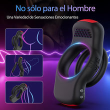 Charger l'image dans la galerie, Anneau Penien - Anneau Homme Vibrant Sex Toys, Anneaux de Pénis Sex Toýs Couple Vibromasseurs pour Homme, Double Anneau Pénis avec Télécommande et APP, Stimulateur Clitoridien pour Couple Sex Toy