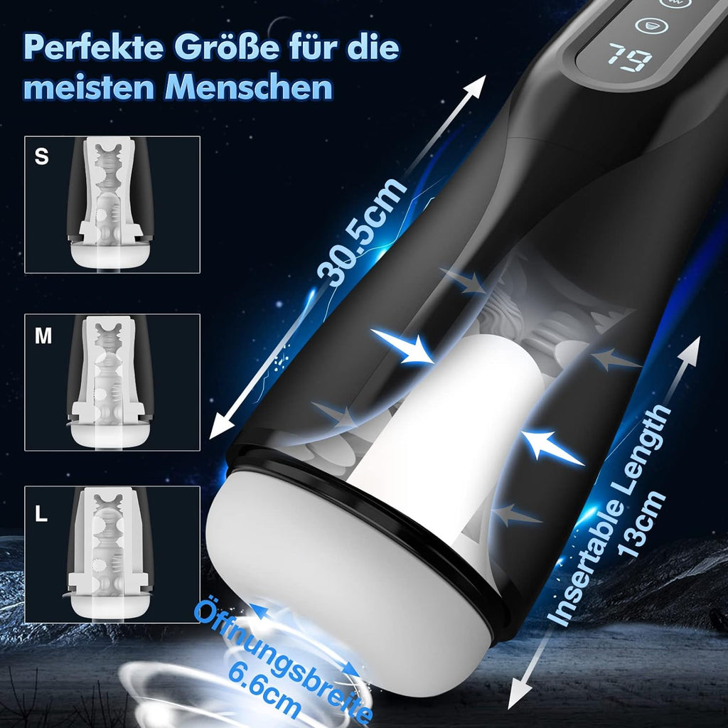 Masturbateur Homme Sextoyse Homme Sex, Masturbâteur Homme Mains Libres Automatique Masturbateurs Masculins Sex Toys avec 9 Mode Succion et Vibration 3D Vaginette Pénis Vibromasseur Sex