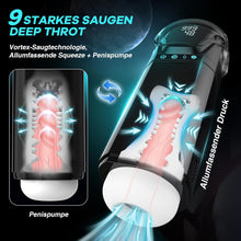 Charger l'image dans la galerie, Masturbateurs Masculins 9 Sucer Pousser et Vibromasseurs, 3D Vaginette Ultra Réaliste Masturbâteur Homme Mains Libres, APP Sex Toýs Homme Pompes à Pénis Masturbeuse Masculin Sextoy