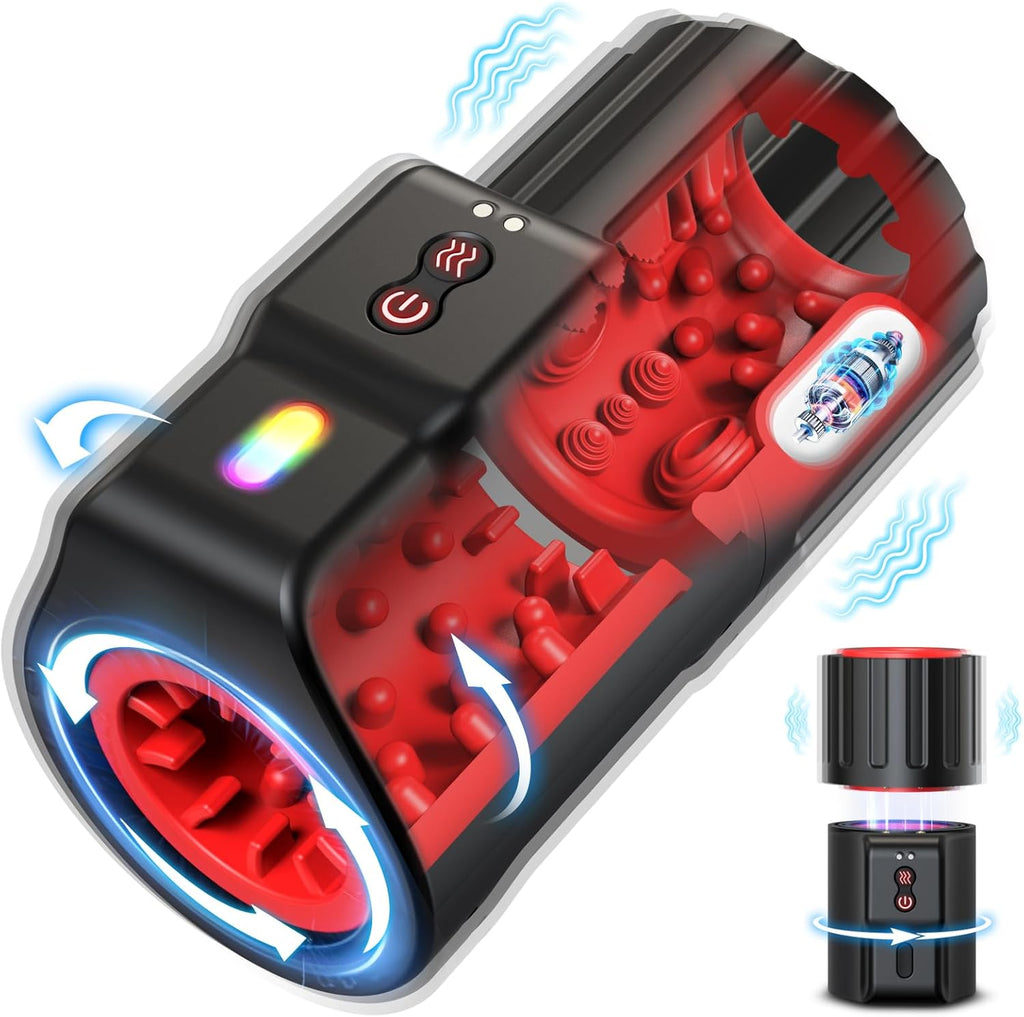 Sex Toýs Homme Automatique Masturbateur Masculins - Sex Toys Masturbâteur Homme Mains Libres Sextoy Masturbeuse Jouet Adult Sextoyse avec 10 Modes de rotation et Vibration, Sexes Vagin Plaisir Objet
