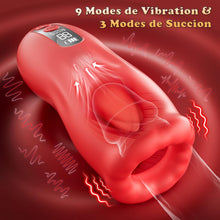 Charger l'image dans la galerie, Sex Toýs Homme Masturbateur Homme - Sextoy Masturbâteur Masculins Mains Libres, Vibro Vaginette Branleur Toys mit 9 Modes de Vibration &amp; 3 Modes de Succion Va et Vient, Suceur de Pénis Jouet Adulte