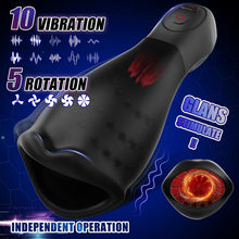 Charger l'image dans la galerie, Masturbateurs Masculins Sex Toys, Automatique Masturbateur Homme avec 5 Modes de léchage de langue rotatifs &amp; 10 Modes de Vibration, Enveloppé à 360° Penisse Vibromasseurs