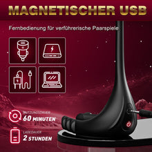 Charger l'image dans la galerie, Plug Anale,Prostate Homme Sex Toýs Anals- Prostate Stimulant Vibrant avec 10 Modes, Gode Plug Anal Vibrant Anneau Vibrant Pénis Homme, Vibromasseurs Homme à Distance Sextoy Homme Couple Plaisir