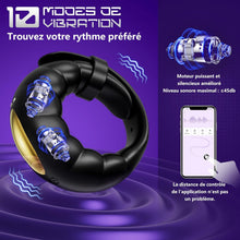 Charger l'image dans la galerie, Anneau Vibrant Pénis Homme Sex Toys - App Vibromasseur Cockringe Hommes Reglable,Sex Toýs Homme Anneaux de Pénis avec 10 Modes de Vibration,Sextoy Objet Sexuelle Adulte Couple pour faire L'amour